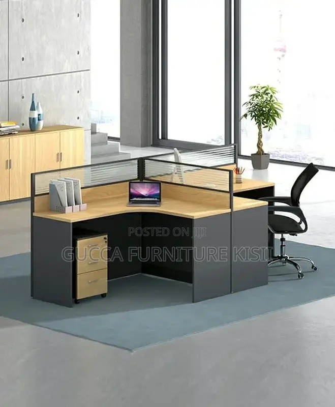 Curved Modular Workstation for 2 Persons