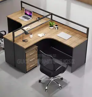 Curved Modular Workstation for 2 Persons