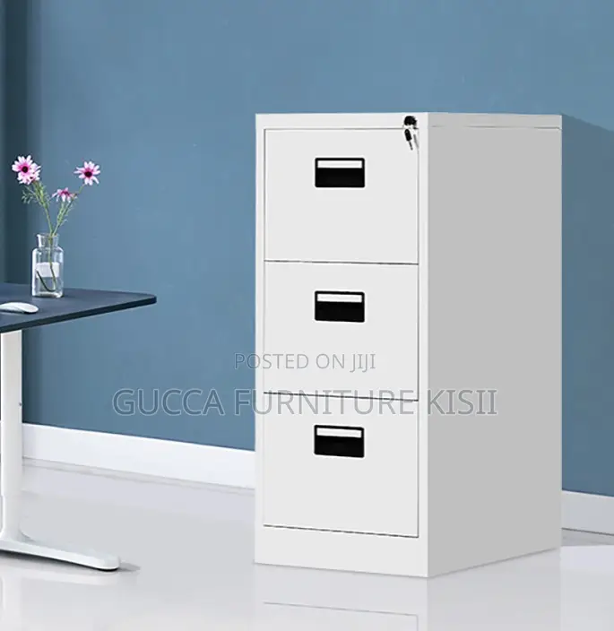 Lockable Vertical 3 Drawer With Soft Close