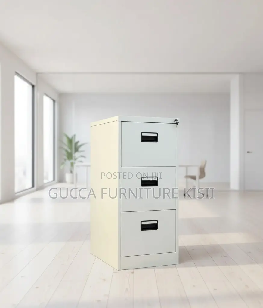 Lockable Vertical 3 Drawer With Soft Close