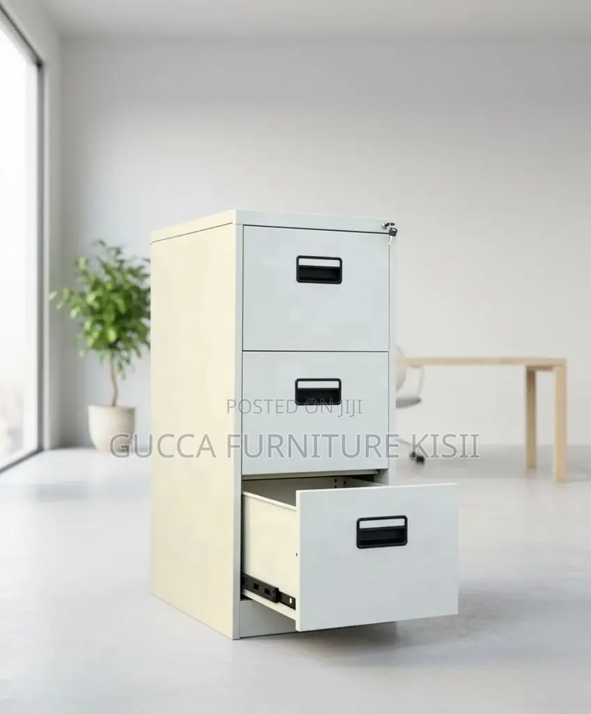 Lockable Vertical 3 Drawer With Soft Close