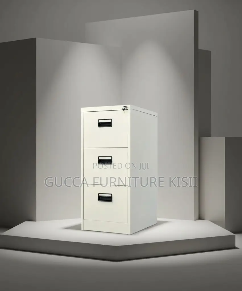Lockable Vertical 3 Drawer With Soft Close