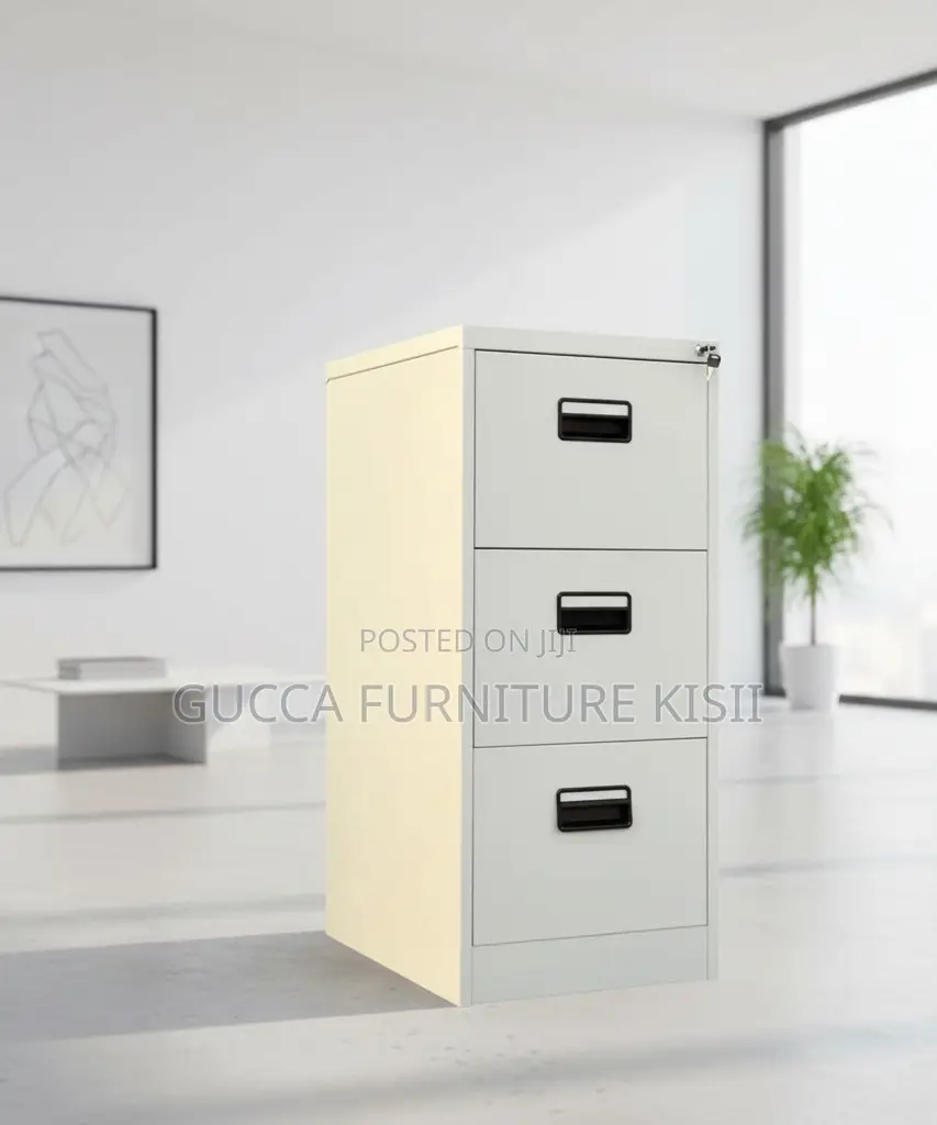 Lockable Vertical 3 Drawer With Soft Close