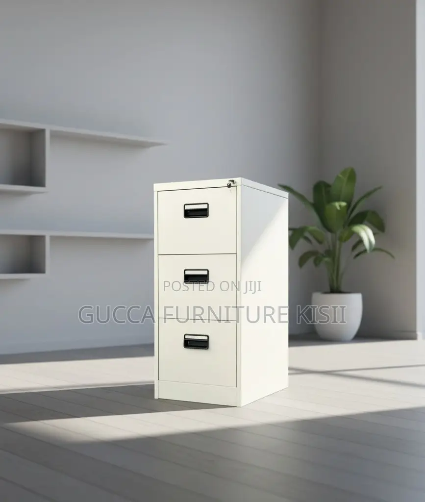 Lockable Vertical 3 Drawer With Soft Close