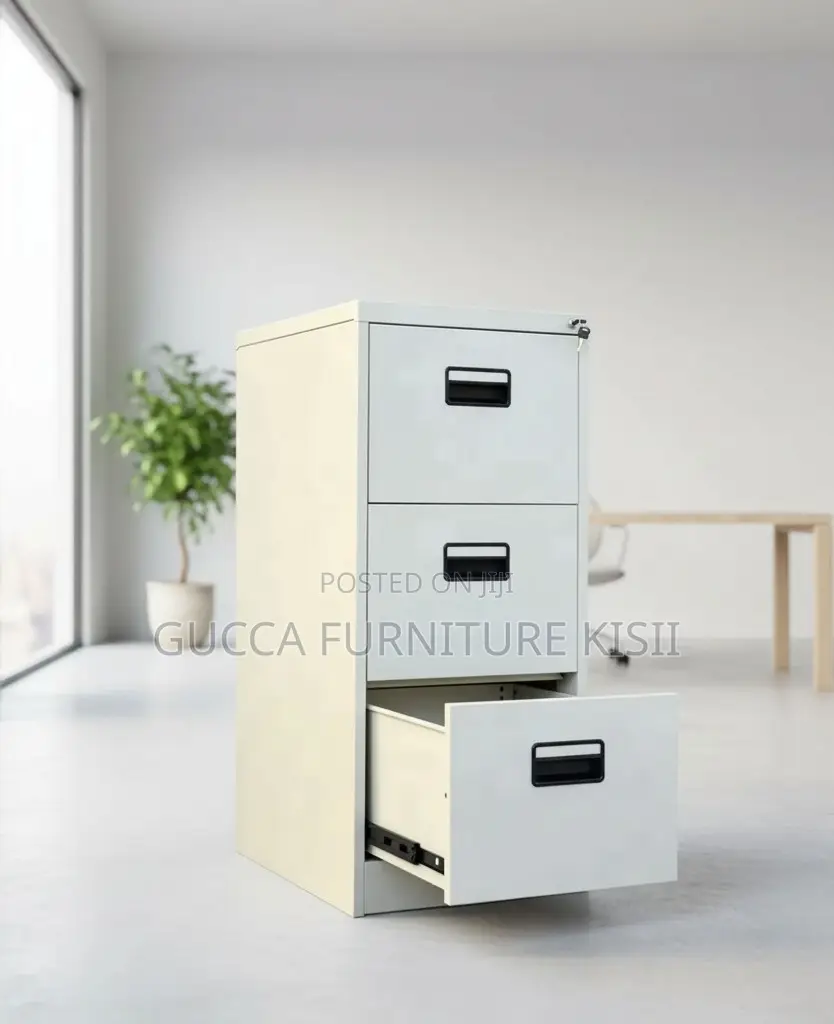 Lockable Vertical 3 Drawer With Soft Close