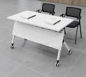 Ergonomic Fold Conference Table With Lockable Wheels