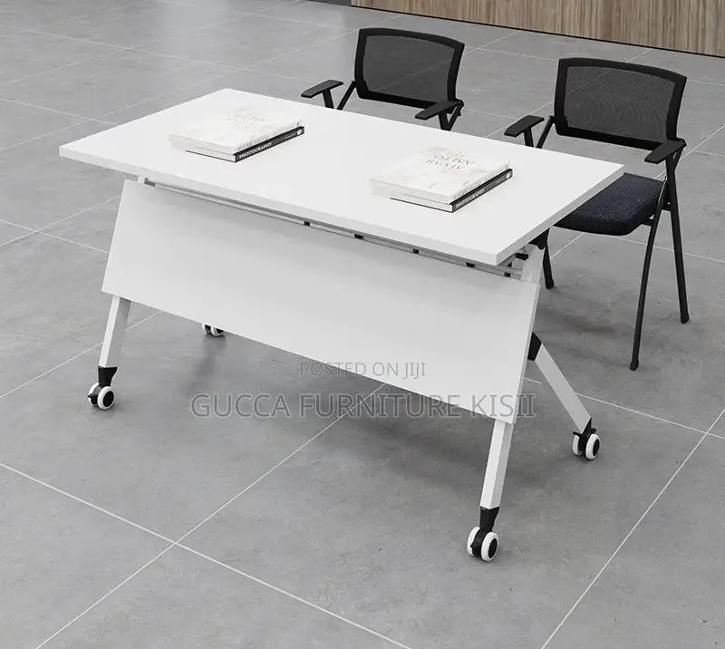 Ergonomic Fold Conference Table With Lockable Wheels