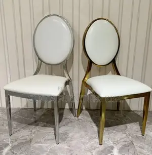 Round Back Faux Leather Dining Stackable Chair