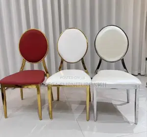 Round Back Faux Leather Dining Stackable Chair