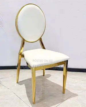 Round Back Faux Leather Dining Stackable Chair