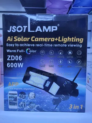 600w Streetlight With Tripple Lens Solar Camera
