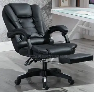 Ergonomic Leather Executive Chair With Footrest