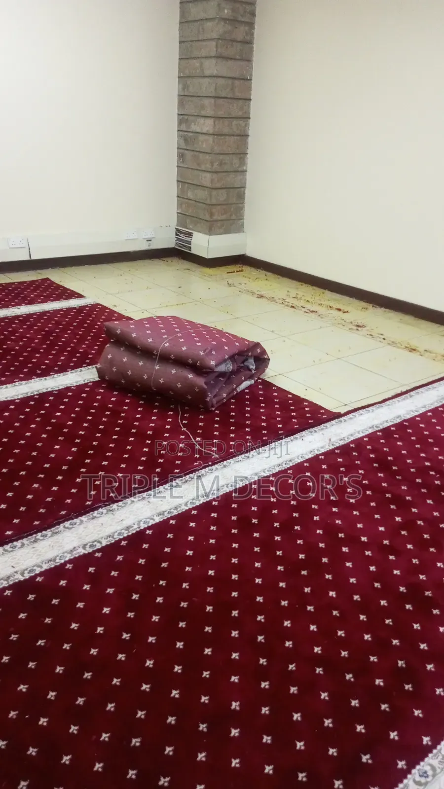 Premium Maroon Dotted Office Floor Carpet Per Square Meter