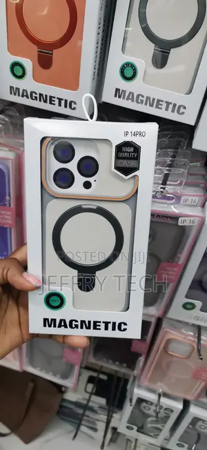 Off-White or Translucent Magnetic Case for an iPhone 14 Pro A