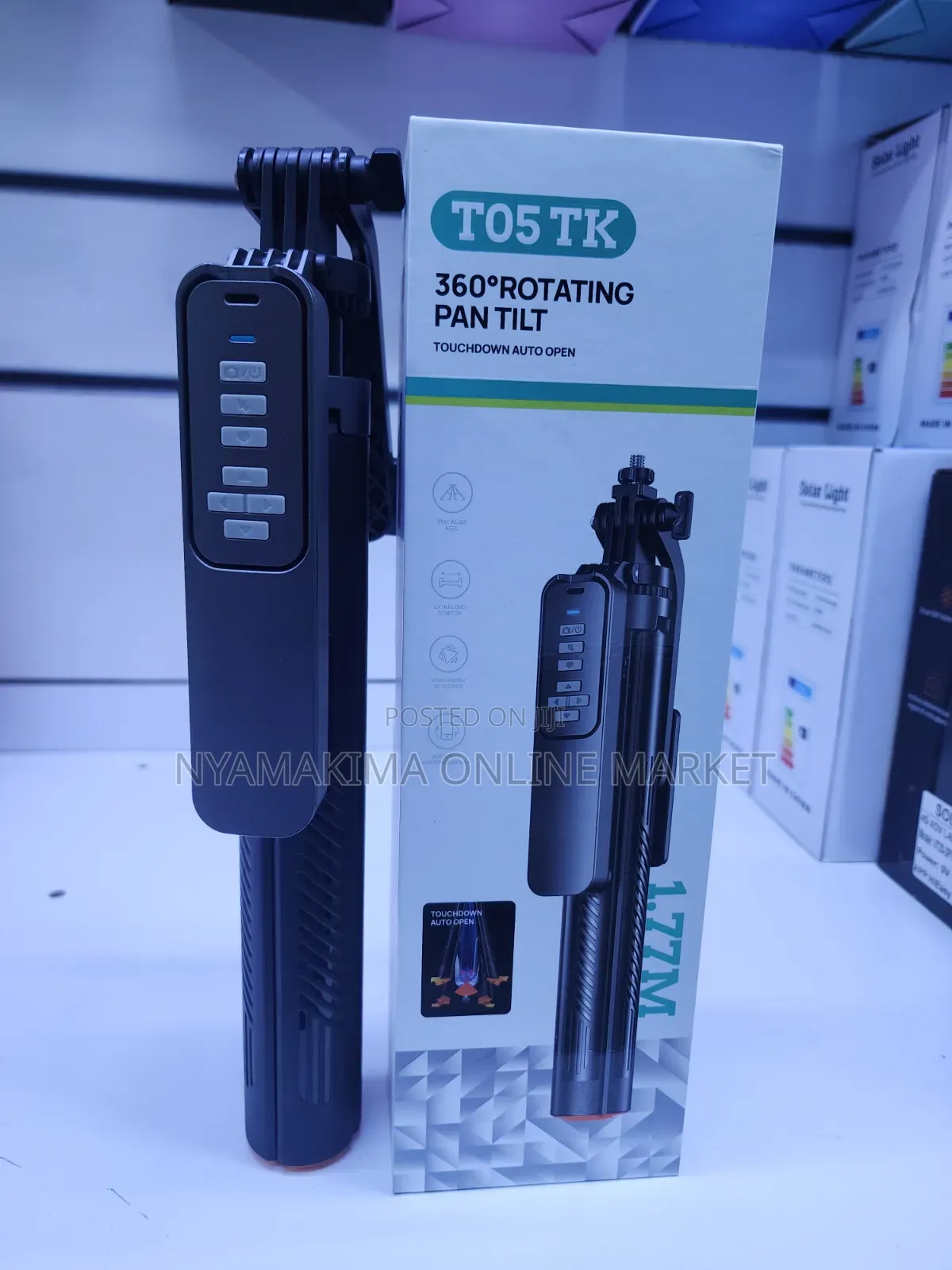 T05 1.77m Tripod Stand, Adjustable Camera Phone Stand