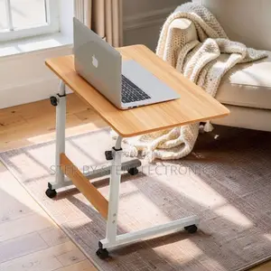 Adjustable Overbed Laptop Table With Wheels for Bed or Sofa Use