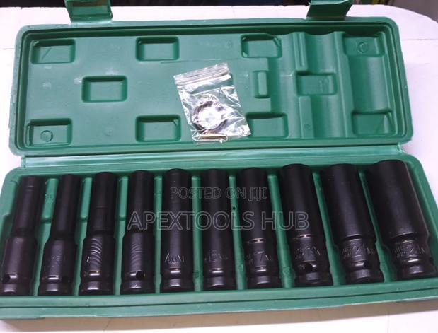 10-Piece 1/2" Drive Deep Impact Socket Set (10mm - 24mm)