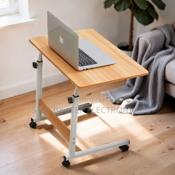 Overbed Table for Laptop, Study, or Breakfast With Height Control