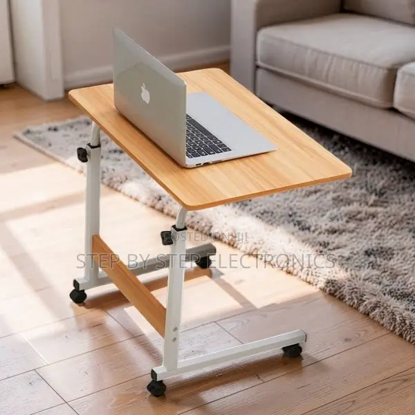 Overbed Table for Laptop, Study, or Breakfast With Height Control