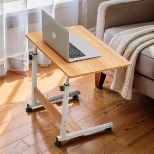 Adjustable Rolling Laptop Desk for Bed, Sofa, or Workspace Use