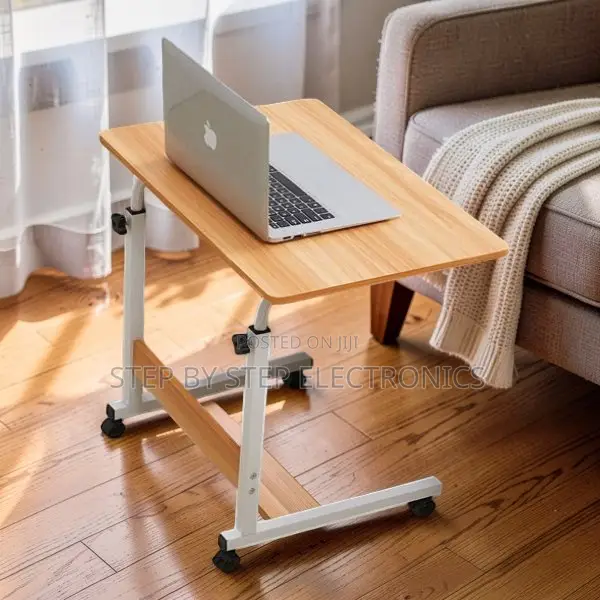 Adjustable Rolling Laptop Desk for Bed, Sofa, or Workspace Use