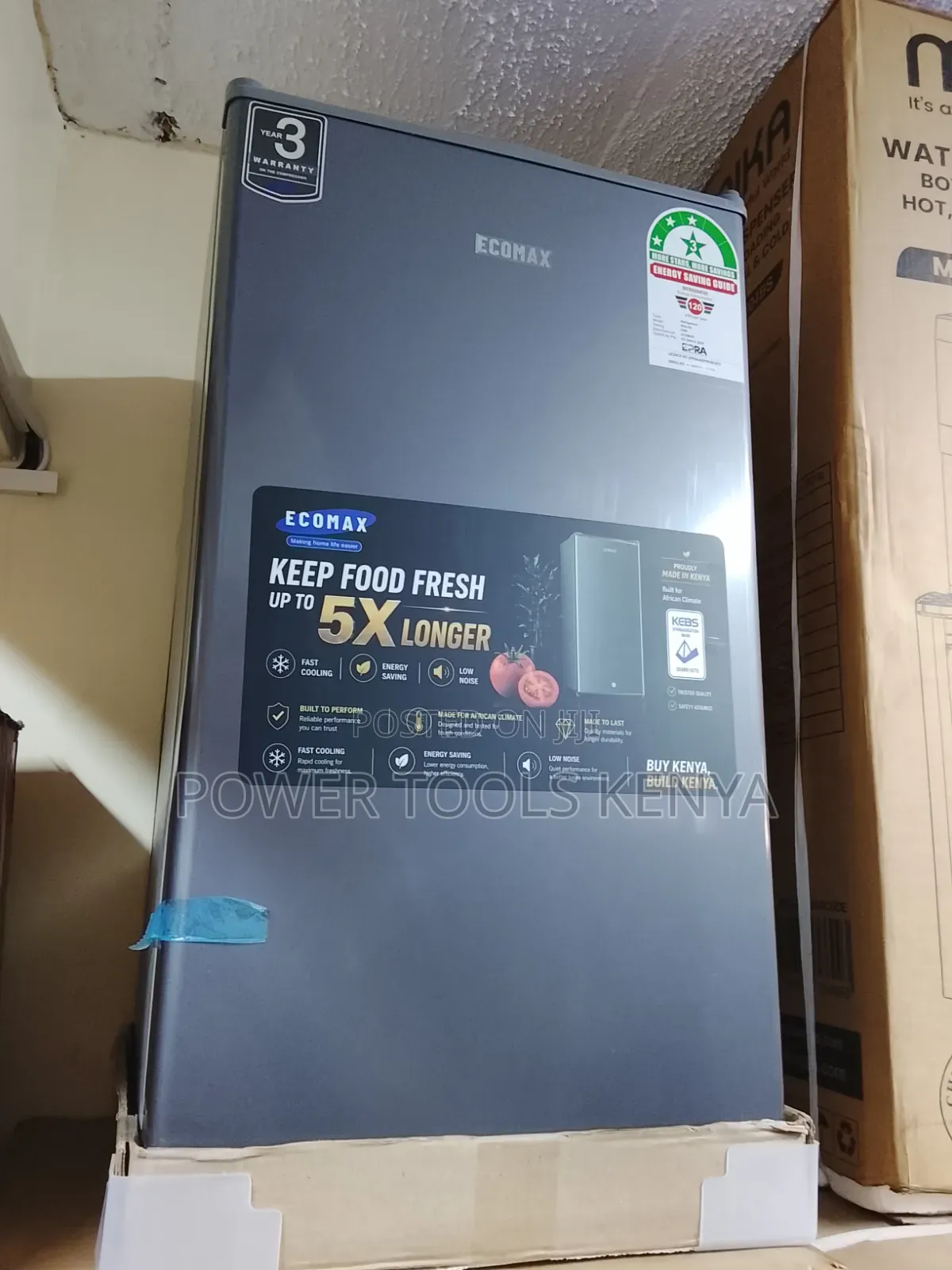 Ecomax 90-Litre Dark Silver Single Door Refrigerator
