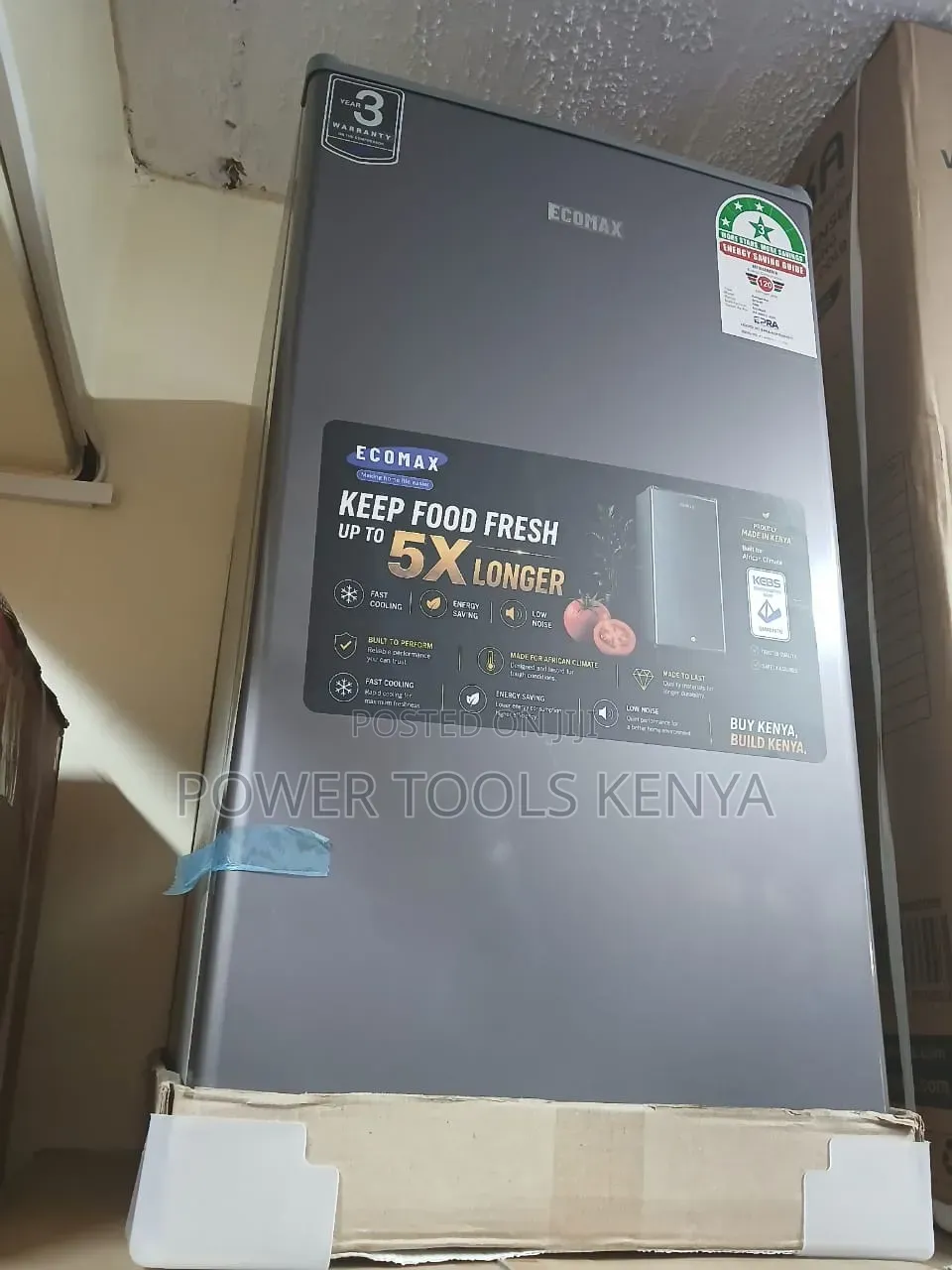 Ecomax 90-Litre Dark Silver Single Door Refrigerator