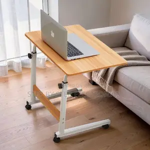 Portable Overbed Laptop Table With Adjustable Height and Wheels