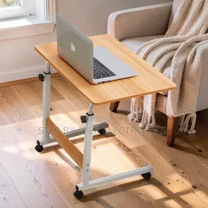 Portable Overbed Laptop Table With Adjustable Height and Wheels
