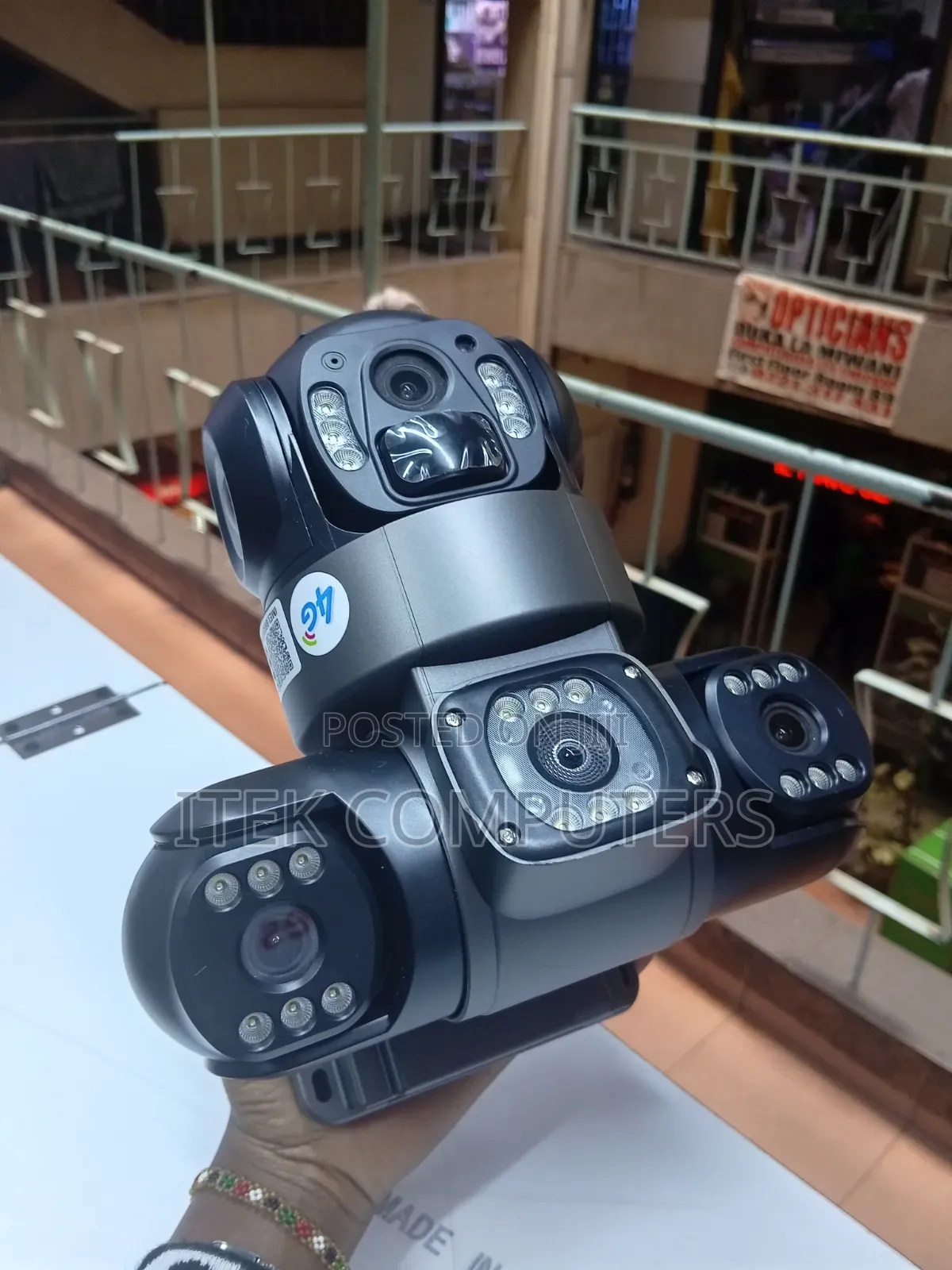 Solar Powered 4G Triple Lens CCTV Camera for Wide Outdoor