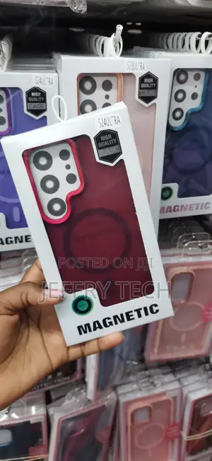 Burgundy Magnetic Shockproof Case for the Samsung Galaxy S24 Ultra