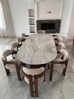 Dining Set With Marble Epoxy Top Available on Order