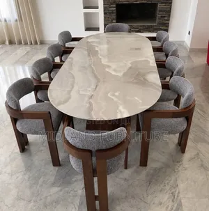 Dining Set With Marble Epoxy Top Available on Order