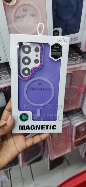 Purple Frosted Magnetic Phone Case for the Samsung Galaxy S24 Ultra