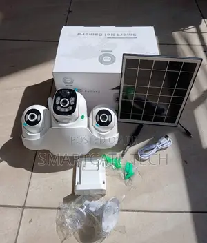 V380 Pro Triple Lens 3-Screen Solar WiFi PTZ Camera