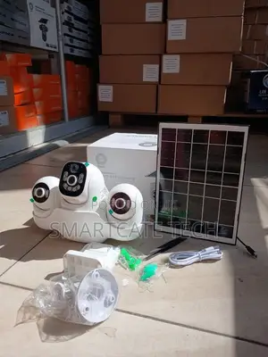 Wireless 3-Lens Solar PTZ Surveillance Camera With WiFi