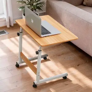 Height Adjustable Laptop Table for Bed or Couch With Rolling Wheels