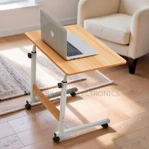 Height Adjustable Laptop Table for Bed or Couch With Rolling Wheels