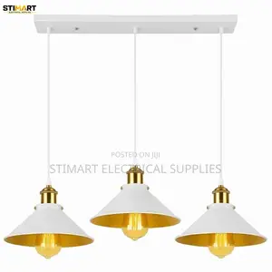 Modern White and Gold 3-Light Linear Pendant