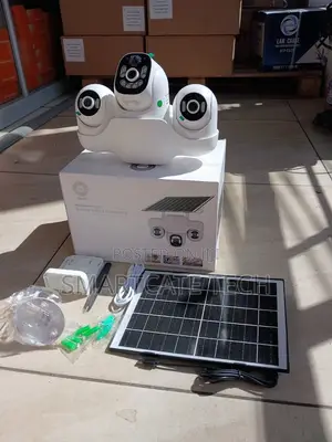V380 Pro Solar PTZ Security Camera With Triple Lens View