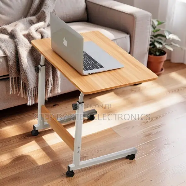 Bedside Rolling Table for Laptop, Meals, or Study Adjustable Height