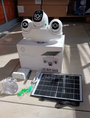 Smart 3-Lens Wireless CCTV Camera With Solar Power