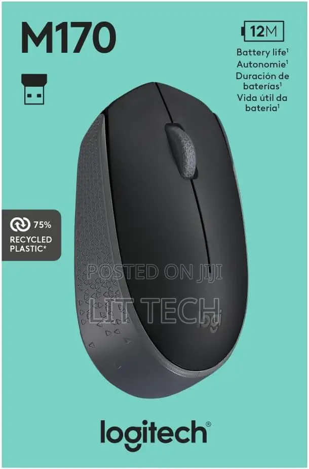 910-004642 Corresponds to the Logitech M170 Wireless Mouse in Grey