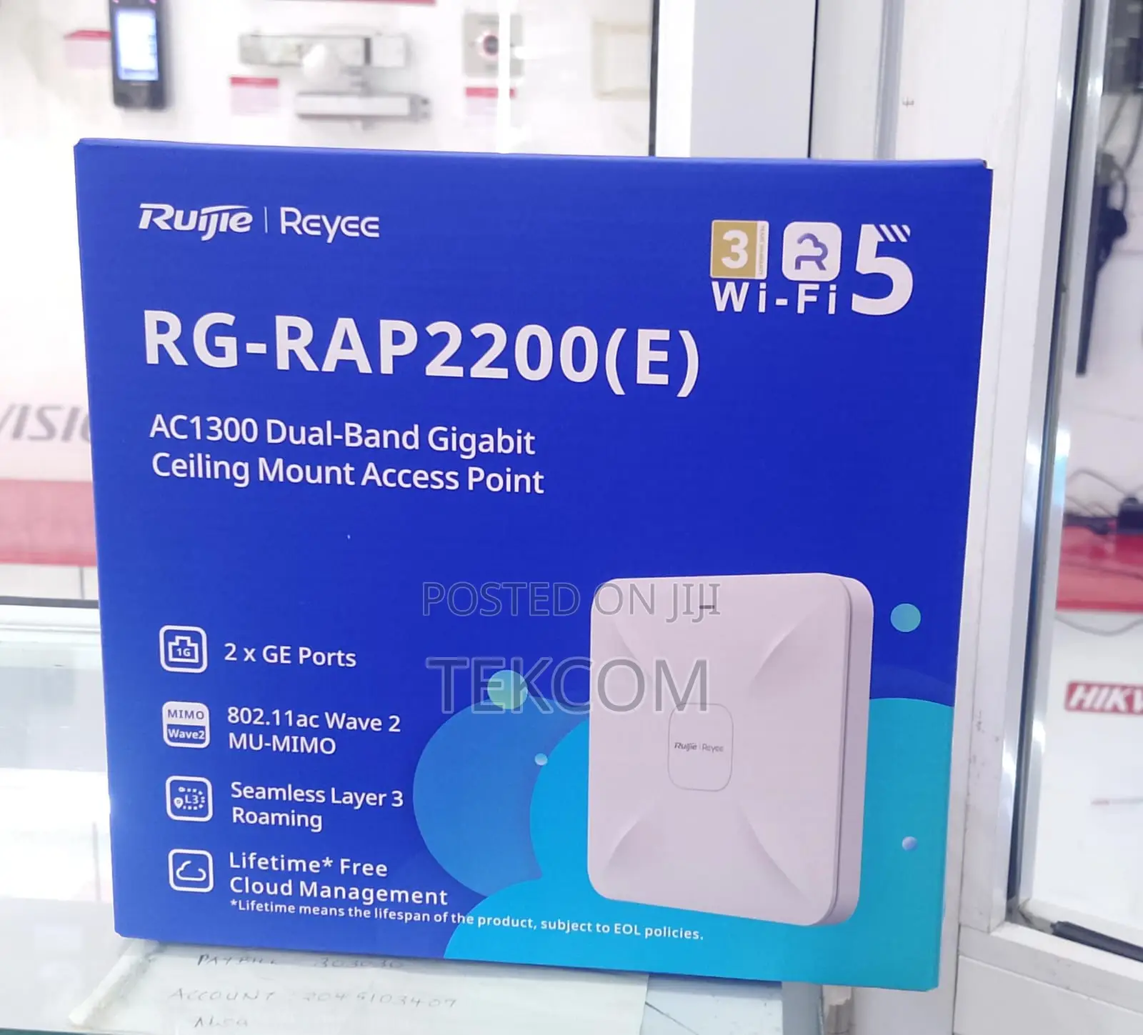 Ruijie Rg-Rap2200(E) Ac1300 Omni Directional Access Point