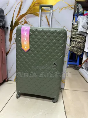 Extra Large Rubber Suitcase Height 75cm in Jungle Green 30" 