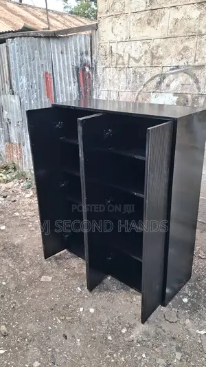 Black Wooden Shoe Rack