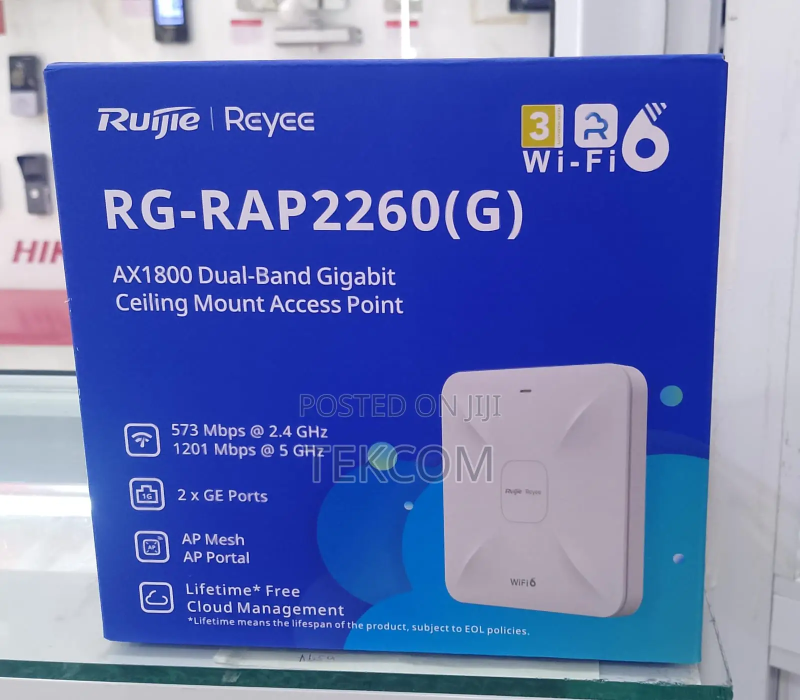 Rg-Rap2260(G) Reyee Wi-Fi 6 Ax1800 Ceiling Access Point