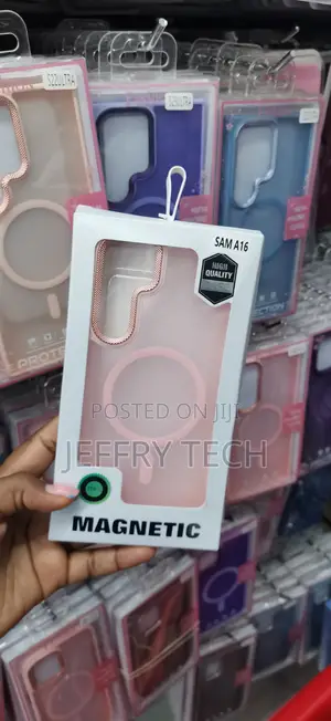 Pink, Frosted-Translucent Magnetic Case for the Samsung Galaxy A16