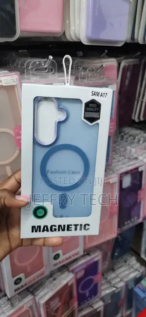 Blue Samsung Galaxy A17 Frosted MagSafe Case a Magnetic Charging Ring