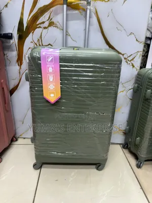 Quality Large Size Rubber Suitcase Height 28"in Jungle Green